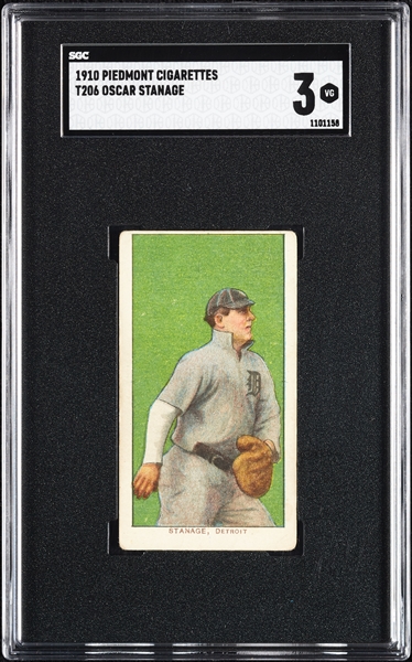 1909-11 T206 Oscar Stanage SGC 3