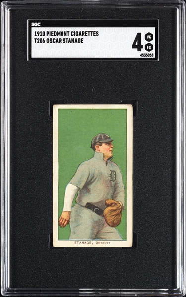 1909-11 T206 Oscar Stanage SGC 4