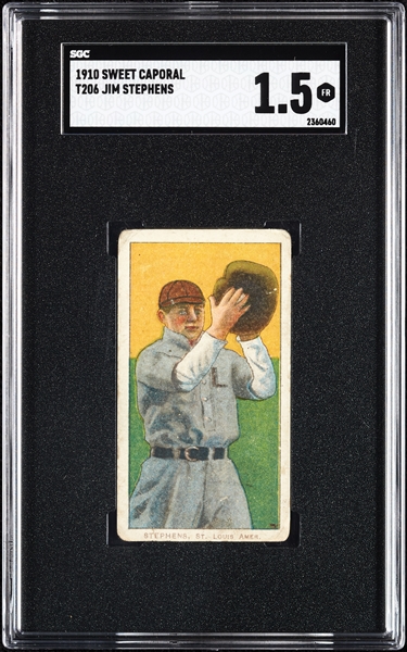 1909-11 T206 Jim Stephens SGC 1.5