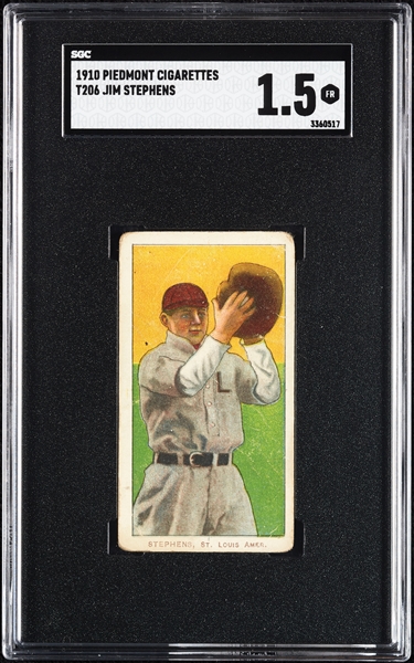 1909-11 T206 Jim Stephens SGC 1.5