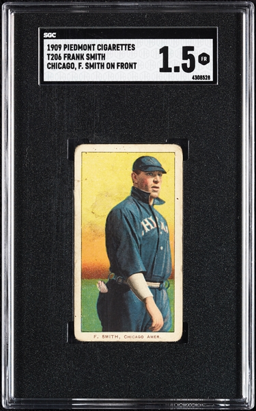 1909-11 T206 Frank Smith Chicago, F. Smith On Front SGC 1.5