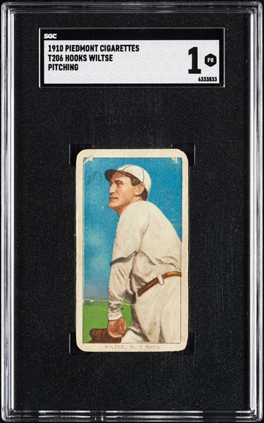 1909-11 T206 Hooks Wiltse Pitching SGC 1