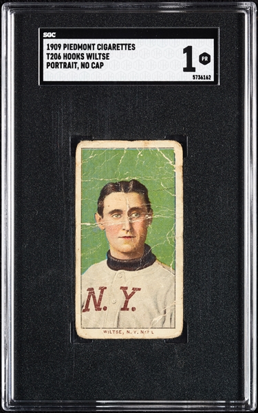 1909-11 T206 Hooks Wiltse Portrait, No Cap SGC 1