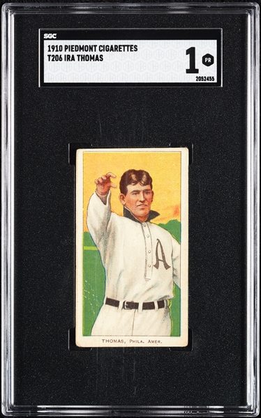 1909-11 T206 Ira Thomas SGC 1