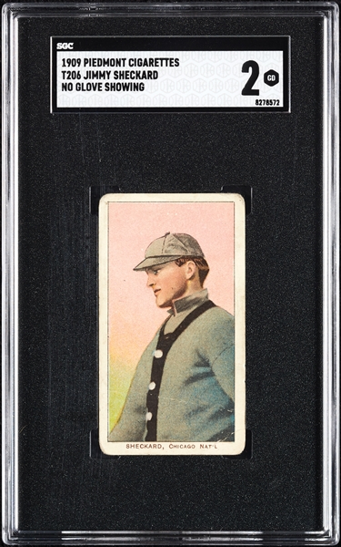 1909-11 T206 Jimmy Sheckard No Glove Showing SGC 2