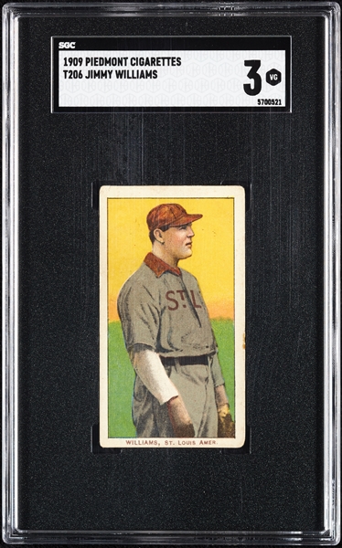 1909-11 T206 Jimmy Williams SGC 3