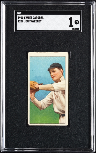 1909-11 T206 Jeff Sweeney SGC 1