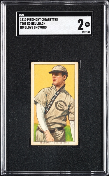 1909-11 T206 Ed Reulbach No Glove Showing SGC 2