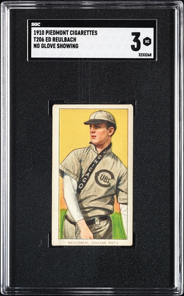 1909-11 T206 Ed Reulbach No Glove Showing SGC 3