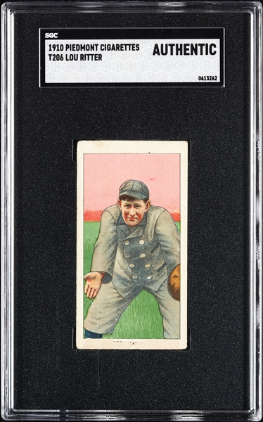 1909-11 T206 Lou Ritter SGC Authentic