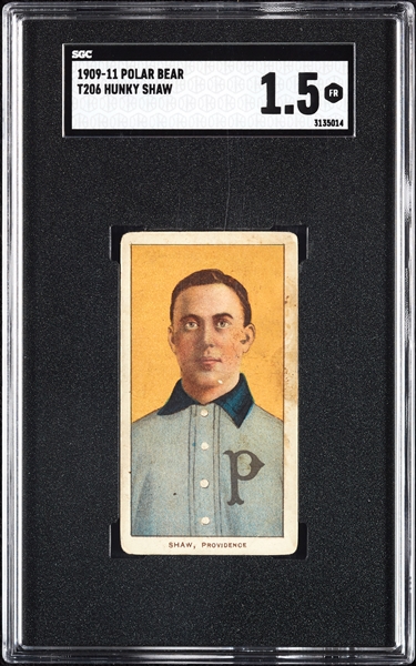 1909-11 T206 Hunky Shaw SGC 1.5