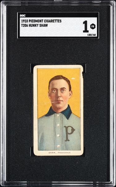 1909-11 T206 Hunky Shaw SGC 1