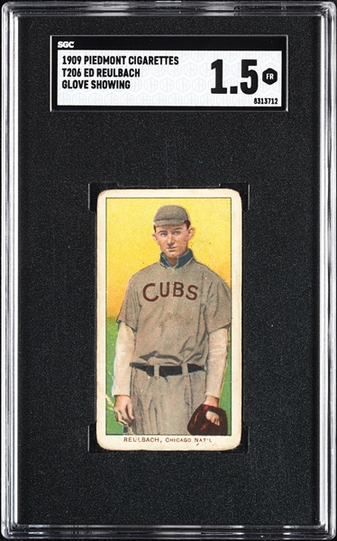 1909-11 T206 Ed Reulbach Glove Showing SGC 1.5