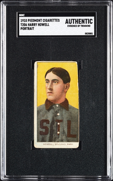 1909-11 T206 Harry Howell Portrait SGC Authentic