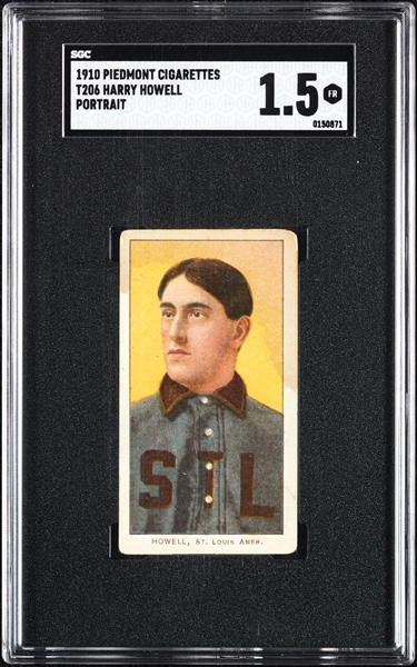 1909-11 T206 Harry Howell Portrait SGC 1.5