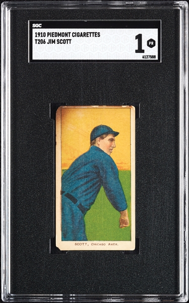 1909-11 T206 Jim Scott SGC 1