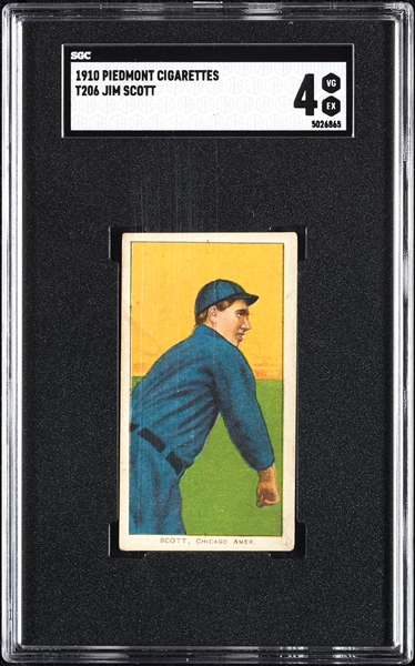 1909-11 T206 Jim Scott SGC 4