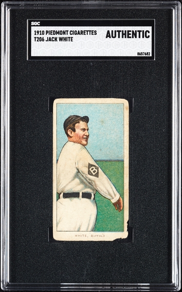 1909-11 T206 Jack White SGC Authentic