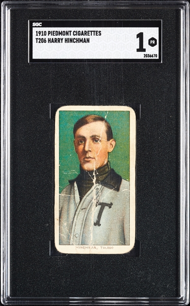 1909-11 T206 Harry Hinchman SGC 1