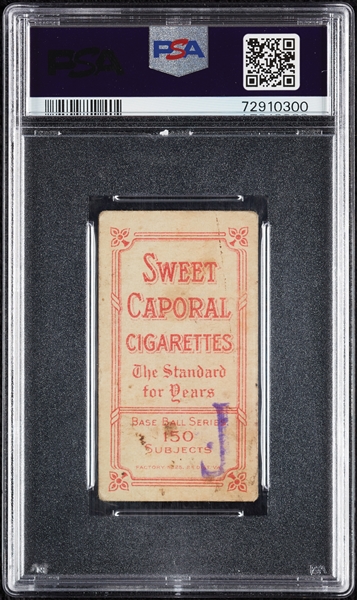 1909-11 T206 Hal Chase Throwing White Cap PSA 2 (MK)