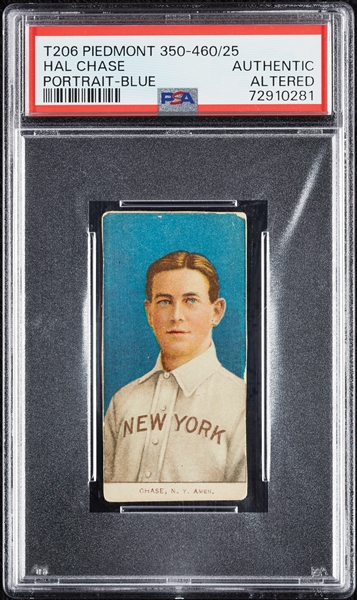 1909-11 T206 Hal Chase Portrait Blue PSA Authentic