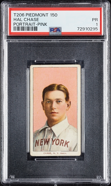 1909-11 T206 Hal Chase Portrait Pink PSA 1