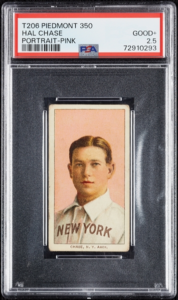 1909-11 T206 Hal Chase Portrait Pink PSA 2.5