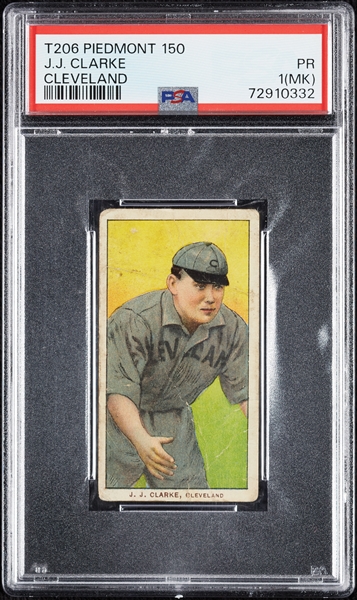 1909-11 T206 J.J. Clarke Cleveland PSA 1 (MK)