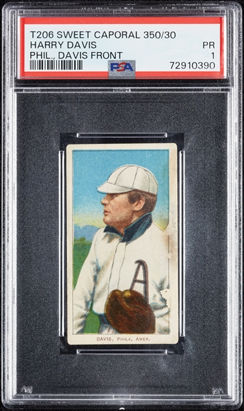 1909-11 T206 Harry Davis Phila., Davis Front PSA 1