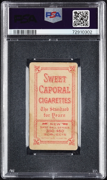 1909-11 T206 Hal Chase Throwing Dark Cap PSA 2