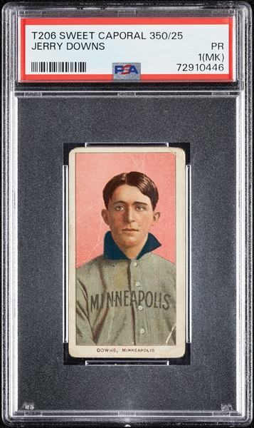 1909-11 T206 Jerry Downs PSA 1 (MK)