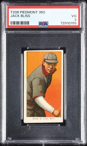 1909-11 T206 Jack Bliss PSA 3