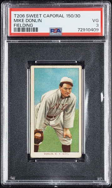 1909-11 T206 Mike Donlin Fielding PSA 3