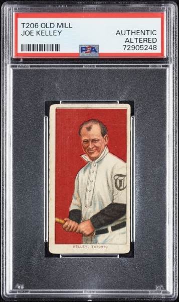 1909-11 T206 Joe Kelley (Old Mill Back) PSA Authentic