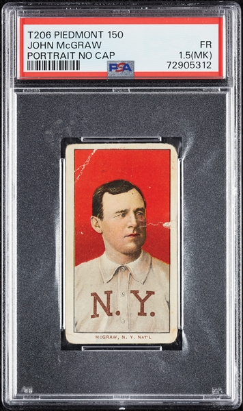 1909-11 T206 John McGraw Portrait No Cap PSA 1.5 (Mk)