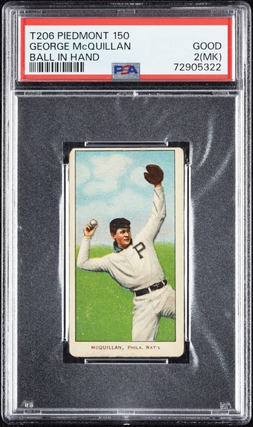 1909-11 T206 George McQuillan Ball In Hand PSA 2 (MK)