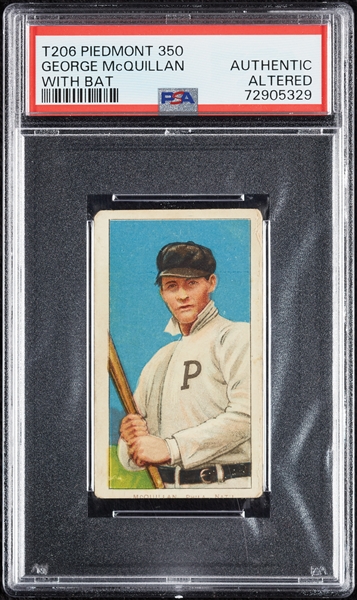 1909-11 T206 George McQuillan With Bat PSA Authentic