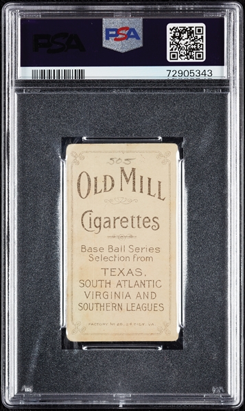 1909-11 T206 Molly Miller Dallas (Old Mill Back) PSA 1 (MK)