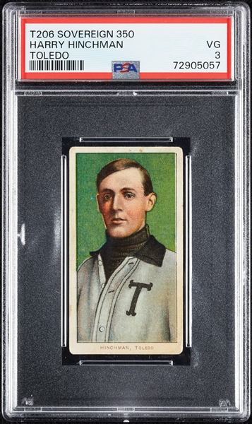 1909-11 T206 Harry Hinchman Toledo (Sovereign Back) PSA 3