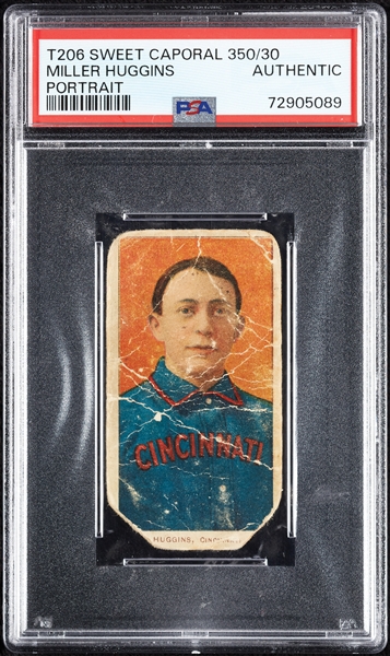 1909-11 T206 Miller Huggins Portrait PSA Authentic