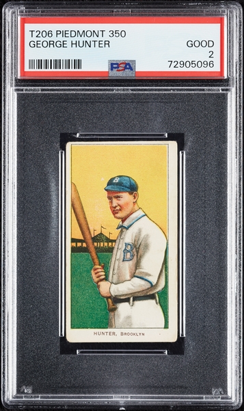 1909-11 T206 George Hunter PSA 2