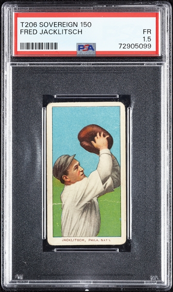 1909-11 T206 Fred Jacklitsch (Sovereign 150 Back) PSA 1.5