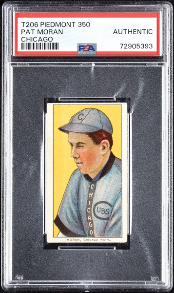 1909-11 T206 Pat Moran Chicago PSA Authentic