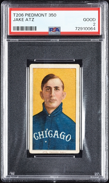 1909-11 T206 Jake Atz PSA 2