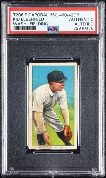 1909-11 T206 Kid Elberfeld Washington, Fielding PSA Authentic