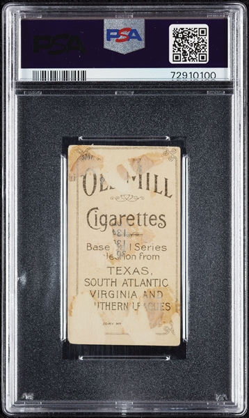 1909-11 T206 Harry Bat (Old Mill Back) PSA 1