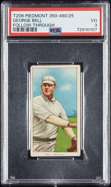 1909-11 T206 George Bell Follow Through PSA 3