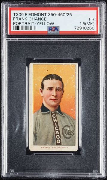 1909-11 T206 Frank Chance Portrait Yellow PSA 1.5 (MK)