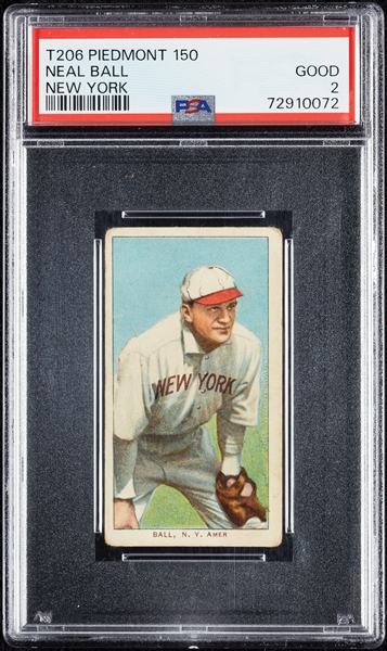 1909-11 T206 Neal Ball New York PSA 2