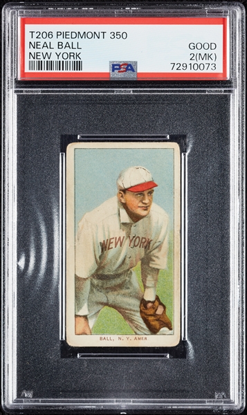 1909-11 T206 Neal Ball New York PSA 2 (MK)